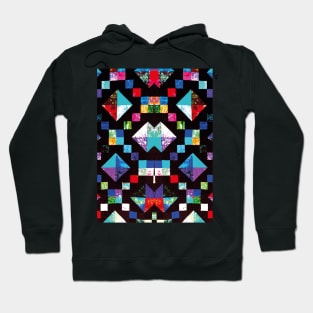 Geometric Quilt Patchwork Pattern Hoodie